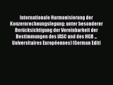 [PDF] Internationale Harmonisierung der Konzernrechnungslegung: unter besonderer BerÃ¼cksichtigung