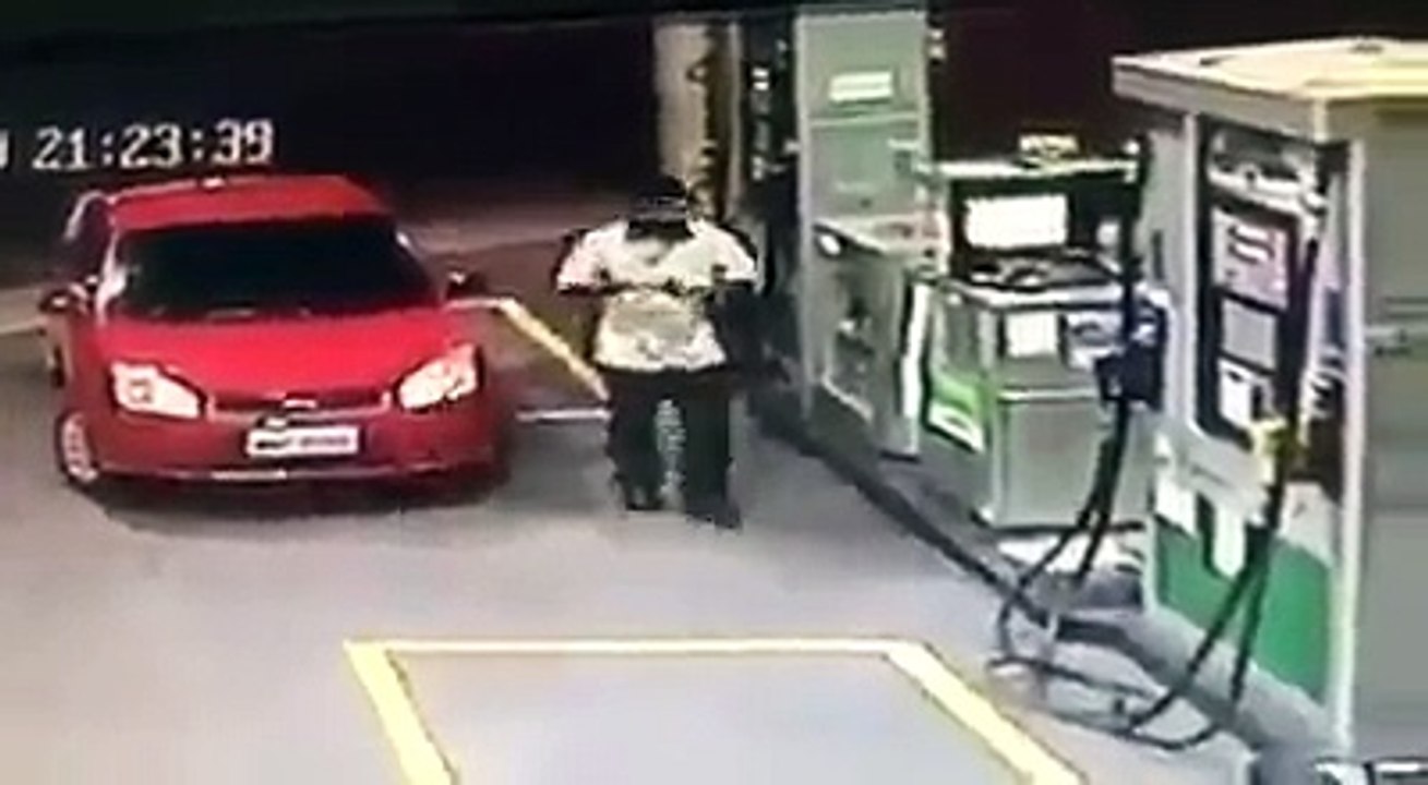 Crazy Driver Crushed A Man - Car Accidents - CCTV Footage