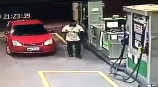 Crazy Driver Crushed A Man - Car Accidents - CCTV Footage