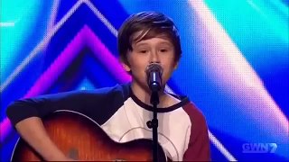 14 Years Old Boy Sing His Own Composition and Make The Judges Cry!