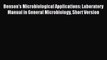 Read Books Benson's Microbiological Applications Laboratory Manual in General Microbiology