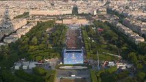La zona de hinchas para la Eurocopa en el París calienta motores