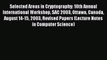 Read Selected Areas in Cryptography: 10th Annual International Workshop SAC 2003 Ottawa Canada