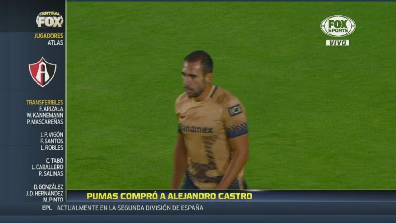 Pumas compró a Alejandro Castro