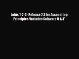 Download Lotus 1-2-3- Release 2.3 for Accounting: Principles/Includes Software 5 1/4 Ebook