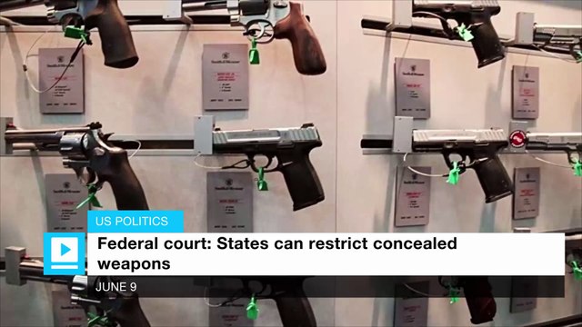 Federal court: States can restrict concealed weapons
