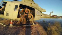 Marines Jumping From Helicopter For Special Force Insertion Mission - GoPro and Night Vision Video