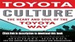 New Book Toyota Culture: The Heart and Soul of the Toyota Way