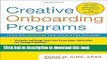 New Book Creative Onboarding Programs: Tools for Energizing Your Orientation Program