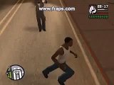 gta San Andreas koleś zrobił salto w przód