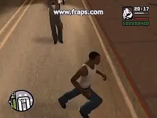 gta San Andreas koleś zrobił salto w przód