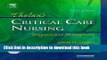 New Book Thelan s Critical Care Nursing: Diagnosis and Management