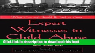 [PDF] Expert Witnesses in Child Abuse Cases: What Can and Should e Said in Court Popular Online