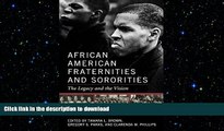 FAVORIT BOOK African American Fraternities and Sororities: The Legacy and the Vision READ EBOOK