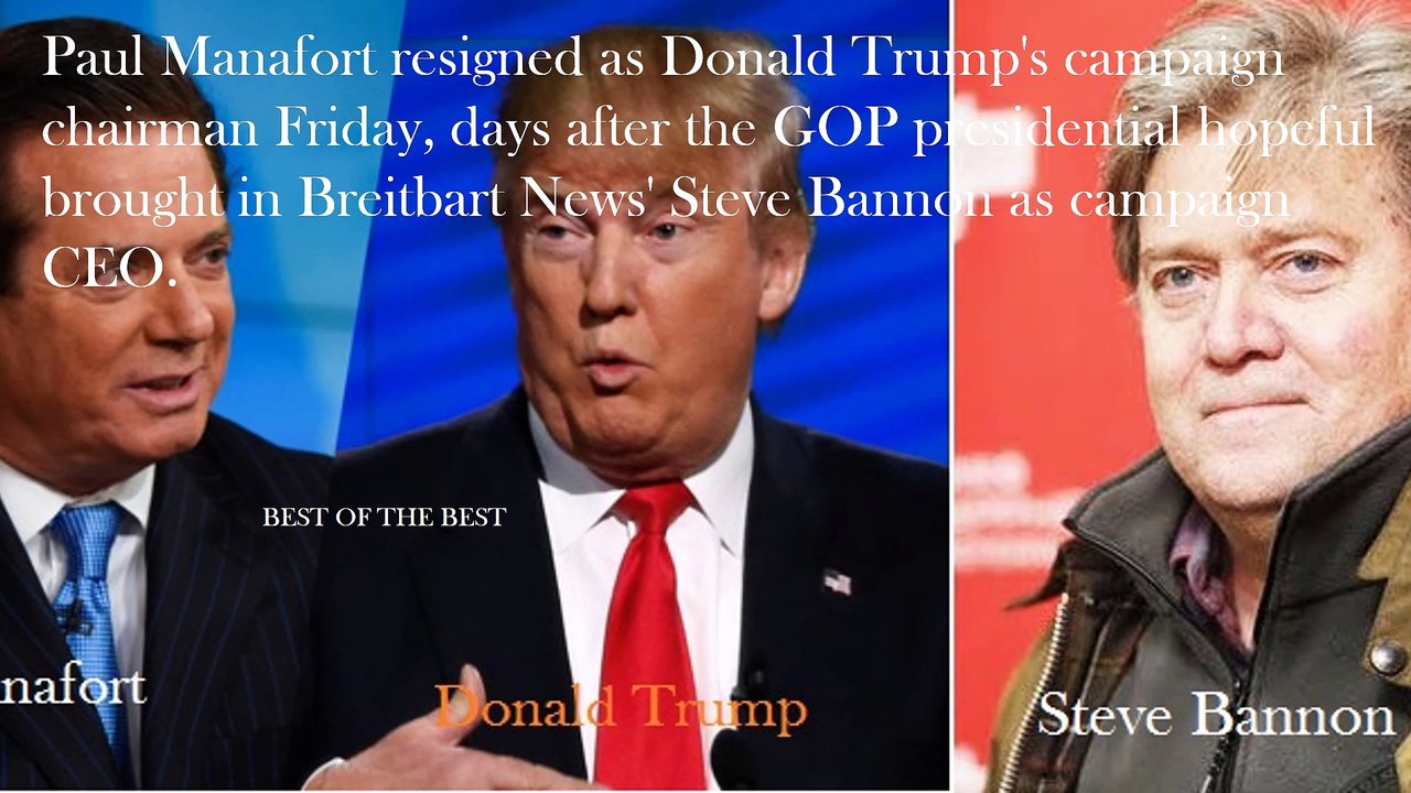 Real Reason Revealed for Trump campaign chairman Manafort resignation