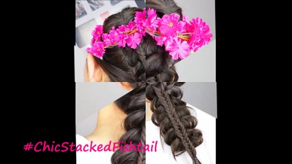 Stacked Fishtail Braid  Hairstyles for school Easy Hairstyles Cute Girly Hairstyles