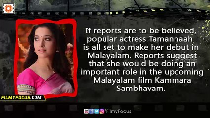 Tamannaah Mollywood Debut In  Kammara Sambhavam Malayalam Movie - Filmyfocus.com