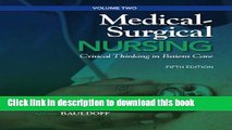 New Book Medical-Surgical Nursing: Critical Thinking in Patient Care, Volume 2 (5th Edition)