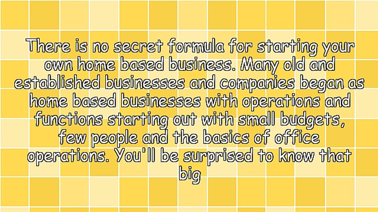 Basics of Starting a Home Based Business!