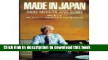 Collection Book Made in Japan: Akio Morita and the Sony Corporation/409048