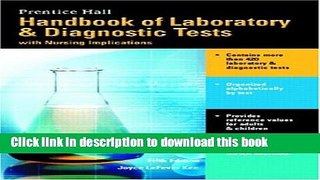 Collection Book Prentice Hall Handbook of Laboratory and Diagnostic Tests with Nursing