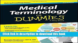 Collection Book Medical Terminology For Dummies