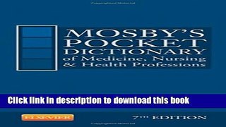 Collection Book Mosby s Pocket Dictionary of Medicine, Nursing and Health Professions