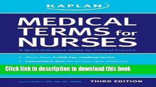 Collection Book Medical Terms for Nurses: A Quick Reference Guide for Clinical Practice