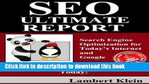[New] EBook SEO Ultimate  Report: Search Engine Optimization for Today s Internet   Google Free