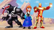 VENOM ATTACK PRINCESS ANNA BUT SUPERHEROE IRON-MAN SAVES ANNA FROM JAIL ( Nursery Rhymes for kids )