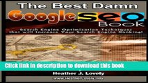 [New] EBook The Best Damn Google Seo Book - Black   White Edition: Search Engine Optimization