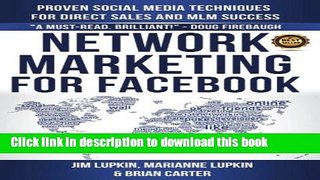 [New] EBook Network Marketing For Facebook: Proven Social Media Techniques For Direct Sales   MLM