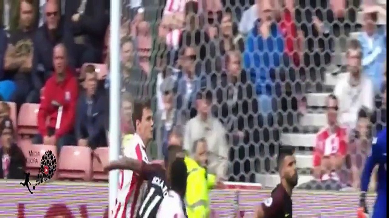 اهداف مباراة مانشستر سيتي وستوك سيتي 4-1  الدوري الانجليزي 20-8-2016