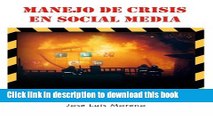 [New] PDF Manejo de Crisis en Medios Sociales (Spanish Edition) Free Download