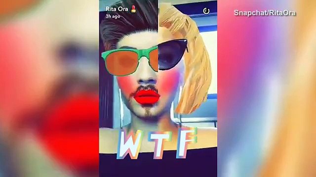 Rita Ora sports silver dangling earrings as she gets makeup done