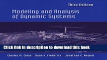 [PDF] Modeling and Analysis of Dynamic Systems Full Online