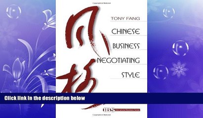 READ book  Chinese Business Negotiating Style (International Business series)  FREE BOOOK ONLINE