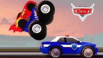 MONSTER TRUCK MCQUEEN CARS Destroy Police Car + Spiderman attack Venom & save Mickey Mouse From Jail