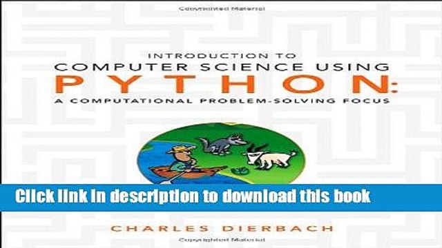 [PDF] Introduction to Computer Science Using Python: A Computational Problem-Solving Focus Popular
