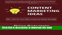 [New] EBook Content Marketing Ideas: 400  Tips for Your SEO and Social Media Strategy Free Books