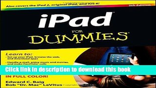 [New] EBook iPad For Dummies Free Download