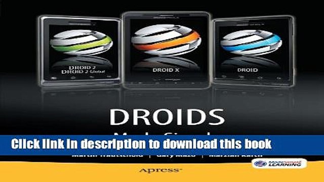 [New] EBook Droids Made Simple: For the Droid, Droid X, Droid 2, and Droid 2 Global (Made Simple
