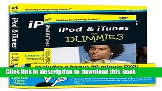 [New] EBook iPod   iTunes For Dummies, DVD + Book Bundle (For Dummies (Lifestyles Paperback)) Free