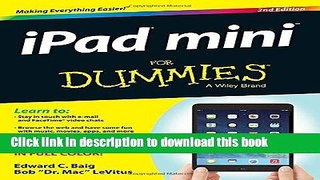 [New] PDF iPad mini For Dummies Free Download