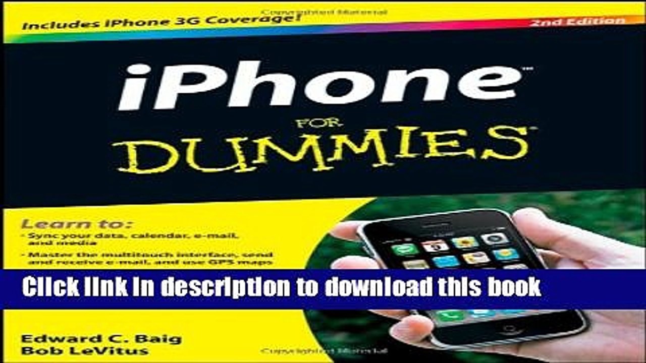 [New] EBook iPhone For Dummies (For Dummies (Lifestyles Paperback)) Free Books