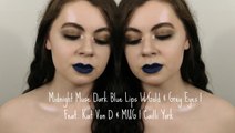 Midnight Muse Dark Blue Lips W/Gold & Grey Eyes | Feat. Kat Von D & MUG | Cailli York