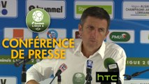 Conférence de presse RC Strasbourg Alsace - Nîmes Olympique (1-1) : Thierry LAUREY (RCSA) - Bernard BLAQUART (NIMES) - 2016/2017