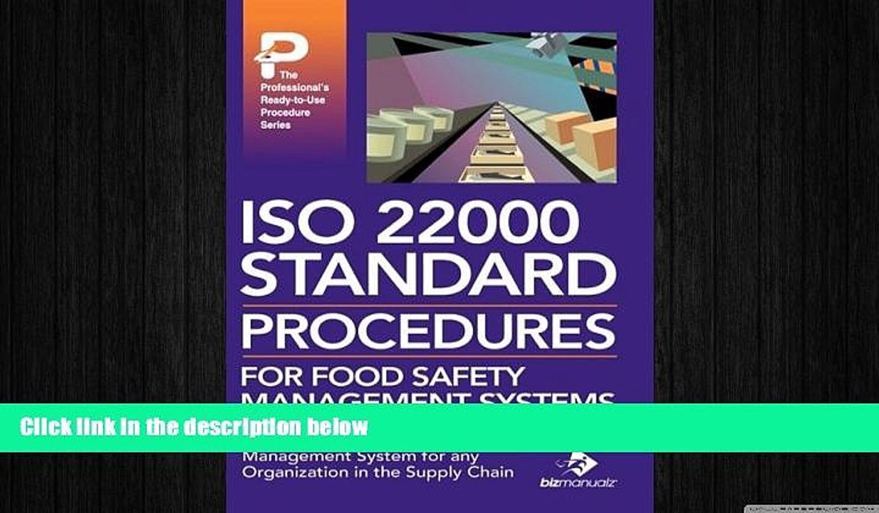 Free [PDF] Downlaod  ISO 22000 Standard Procedures for Food Safety Management Systems