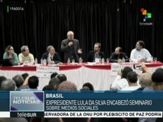 Brasil: expdte. Lula encabeza seminario sobre medios sociales