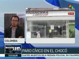 Colombia: represión en el Chocó deja ocho lesionados